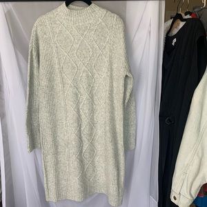Loft mock neck knit sweater dress